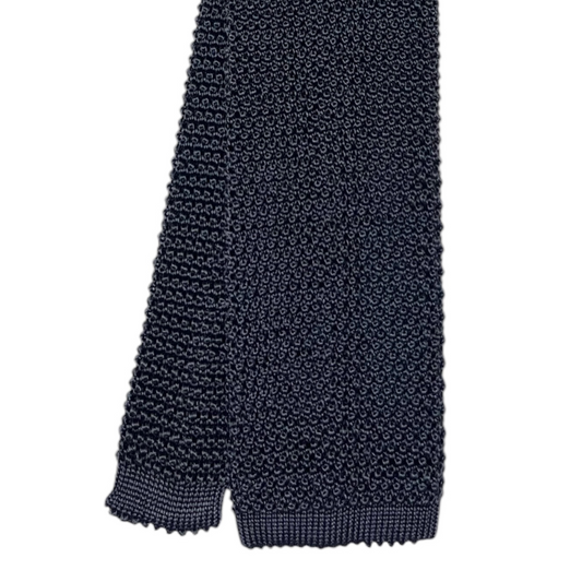 Silk Knit Tie - Smoke