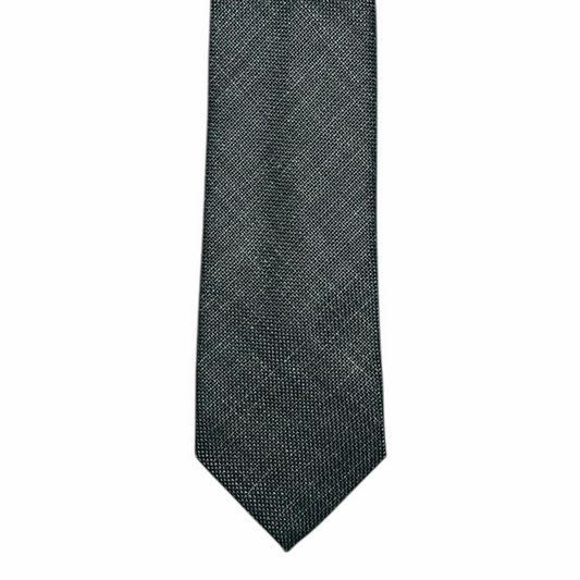 Tie - Melange Green Wool, Silk, Linen