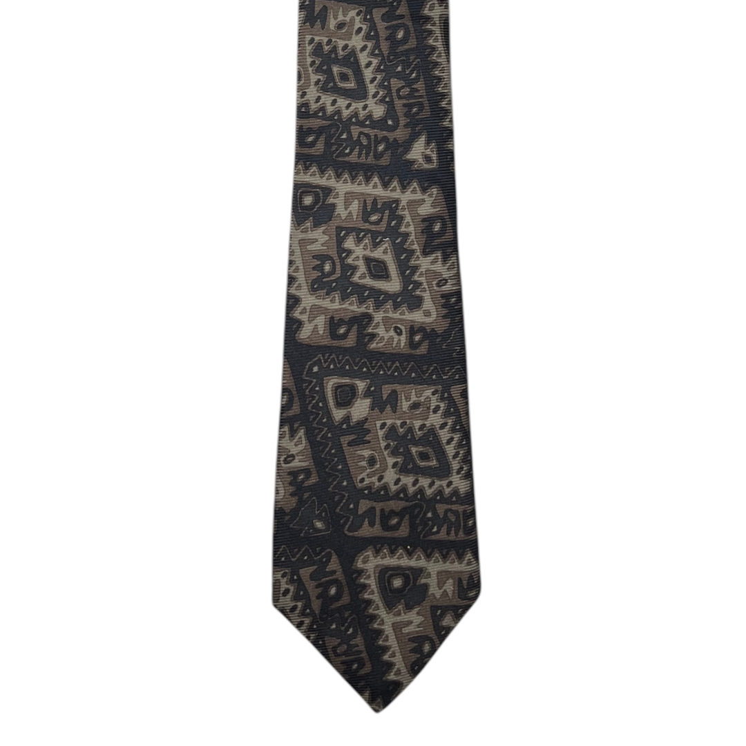 Tie - Black and Tan Abstract