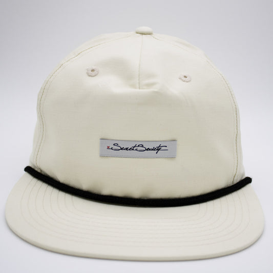 Rope Hat - Cream w/ Black Rope