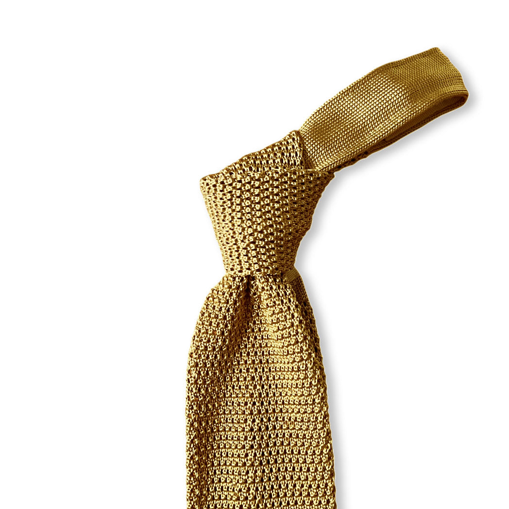 Silk Knit Tie - Biscotti