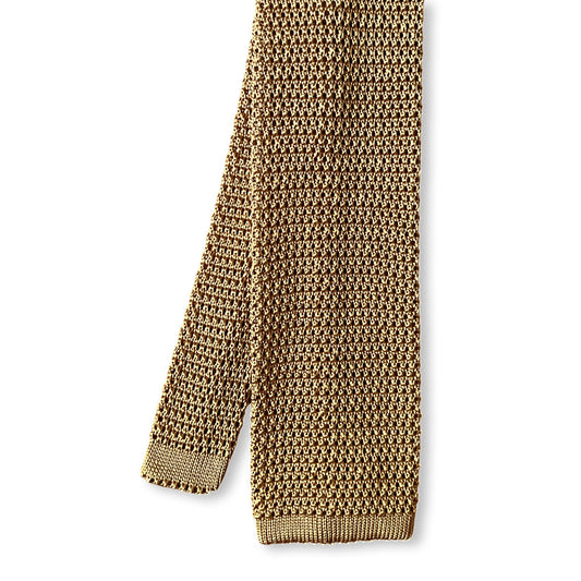 Silk Knit Tie - Biscotti