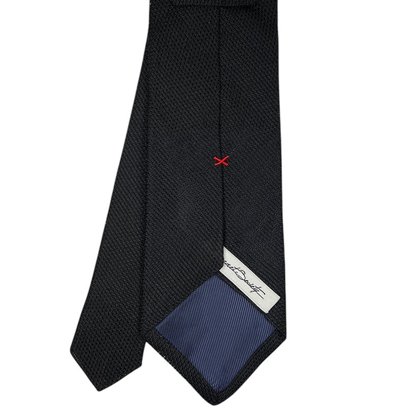 Tie - Black Fine Grenadine