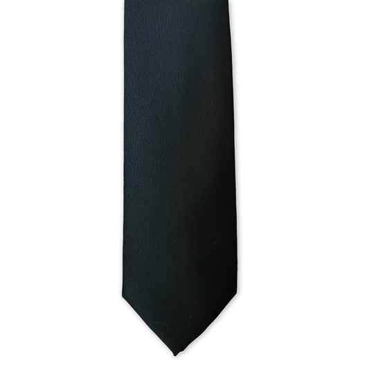 Tie - Black Lightweight Wool