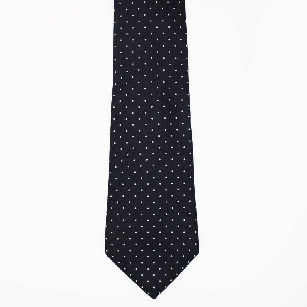 Alumni Tie - Black Silk Pin Dot