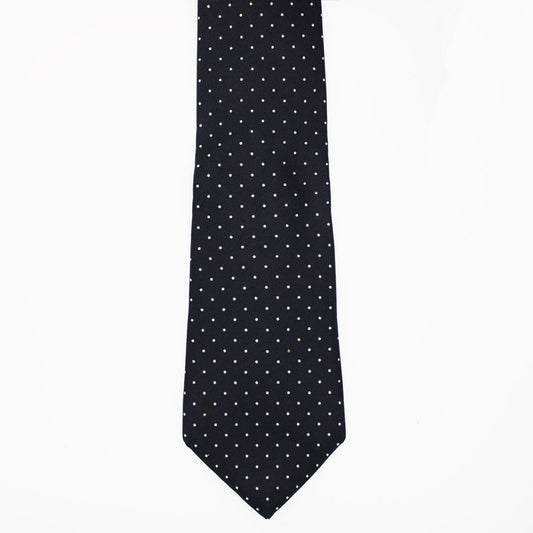 Alumni Tie - Black Silk Pin Dot