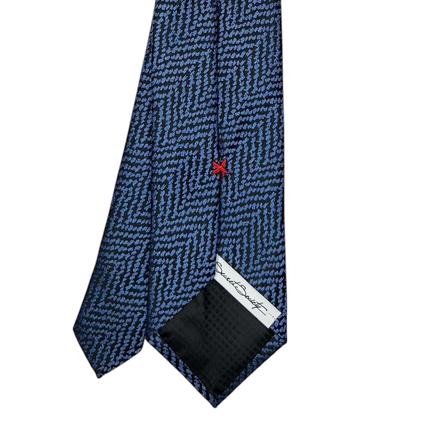 Tie - Blue Exploded Herringbone