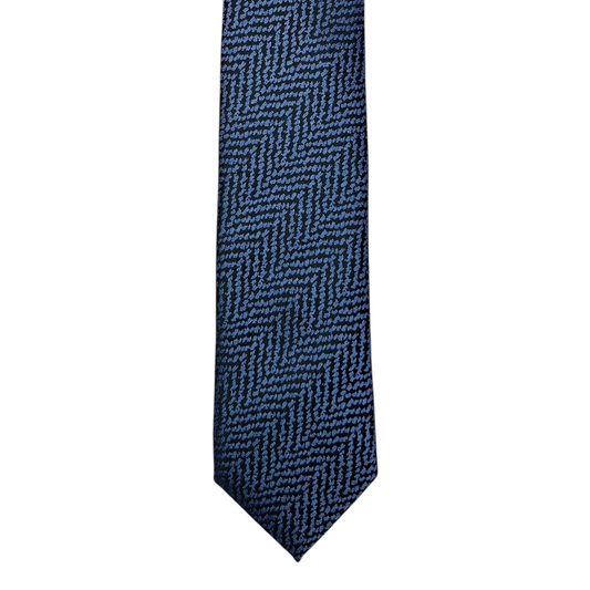 Tie - Blue Exploded Herringbone