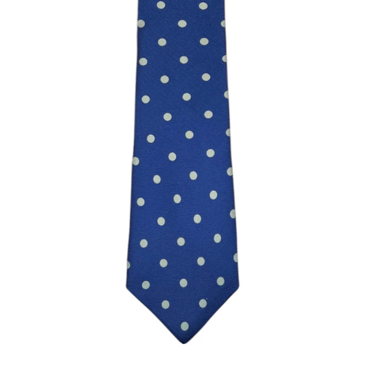 Tie - Blue w/ Sky Polka Dot