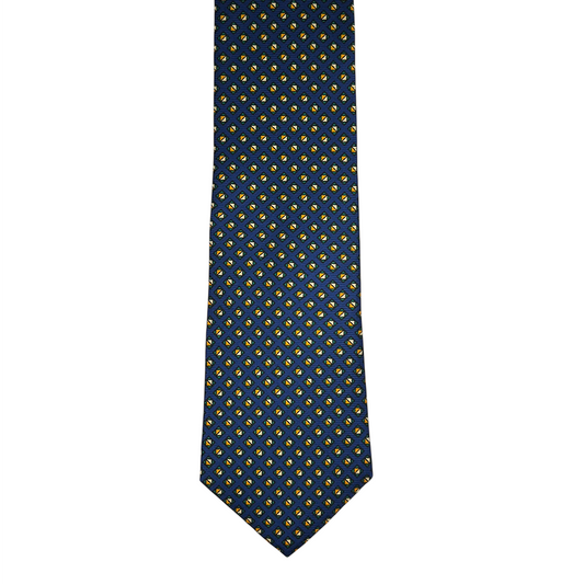 Tie - Blue  w/ Yellow Green Diamond