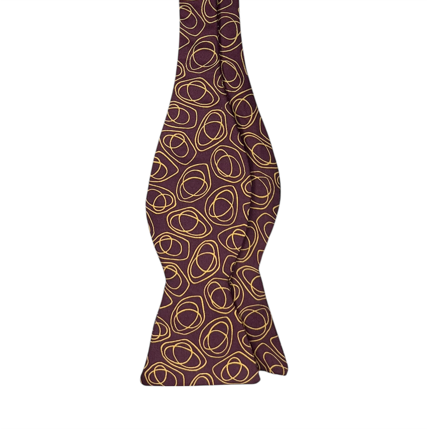 Bow Tie - Crimson w/ Gold Squiggle