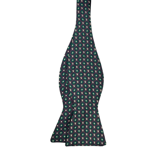 Bow Tie - Eggplant w/ Spruce Circle