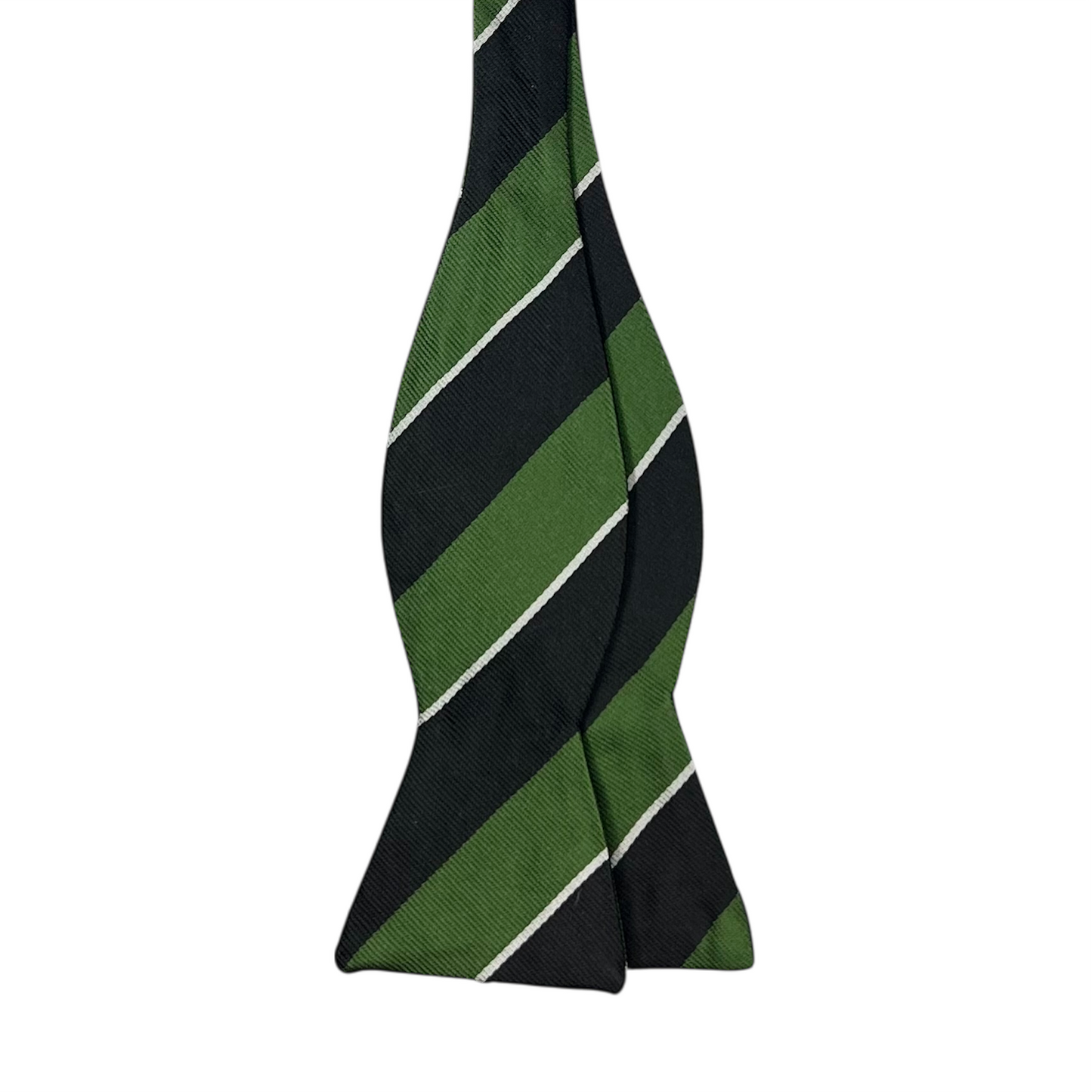 Bow Tie - Green w/ Black and White Stripe