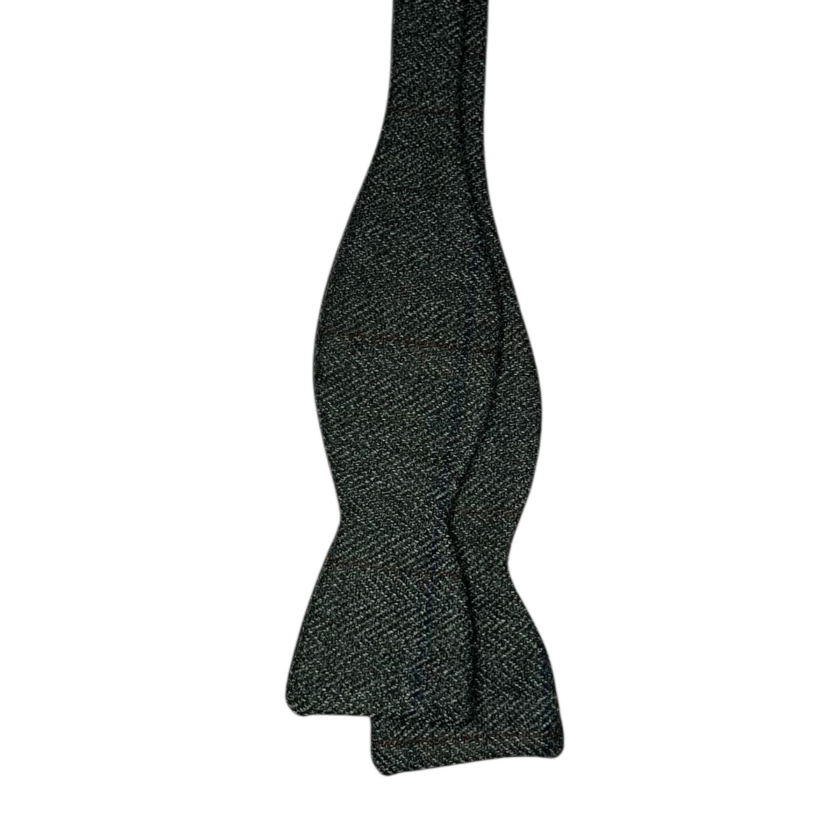 Bow Tie - Dark Green Herringbone Wool