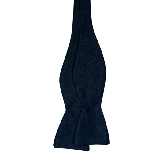 Bow Tie - Dark Navy Plainweave Wool
