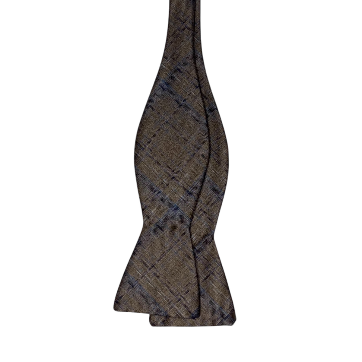 Bow Tie -Tan and Blue Plaid Wool