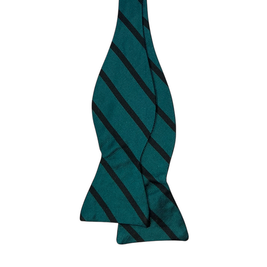 Bow Tie - Teal w/ Black Stripe