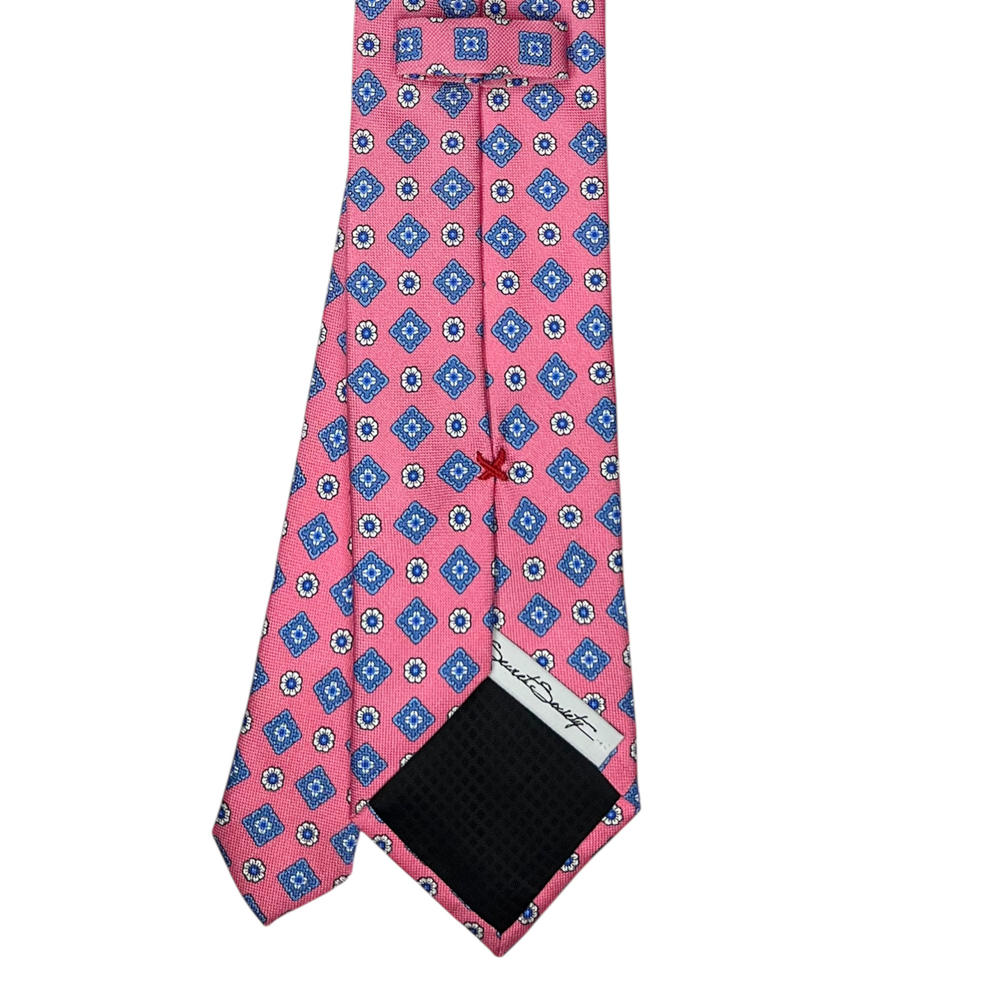 Tie - Bubble Gum and Blue Foulard
