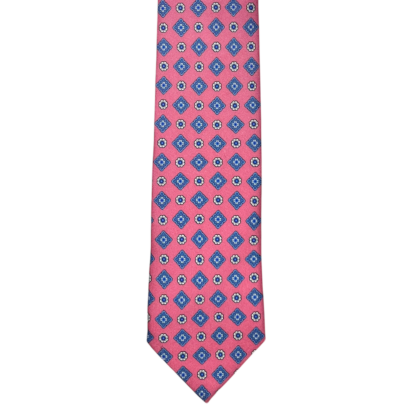 Tie - Bubble Gum and Blue Foulard