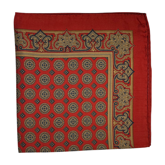 Pocket Square - Burnt Orange Foulard