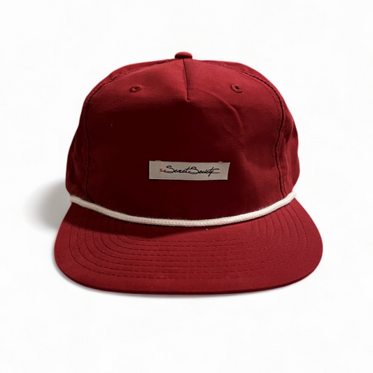 Rope Hat - Merlot w/ White Rope