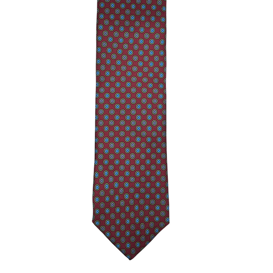 Tie - Cinnamon w/ Green and Blue Circle