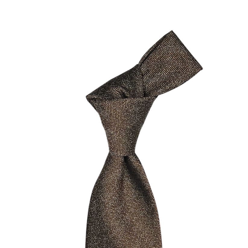 Tie - Copper Herringbone Jacquard