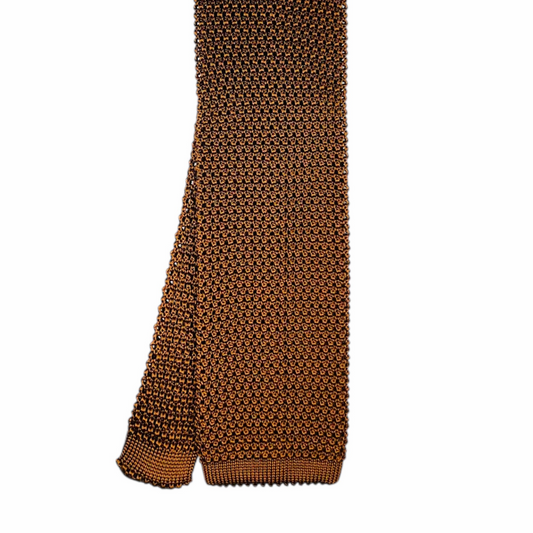 Silk Knit Tie - Tobacco