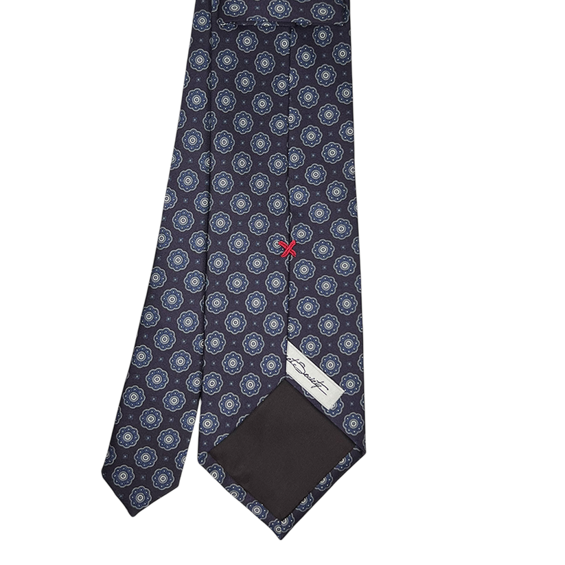 Tie - Deep Purple w/ Light Blue Circles