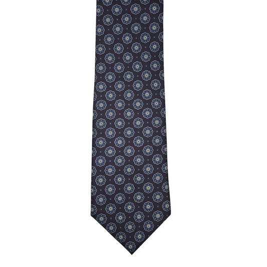 Tie - Deep Purple w/ Light Blue Circles