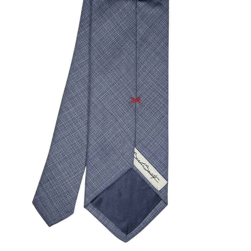 Tie - Denim Blue Wool Blend