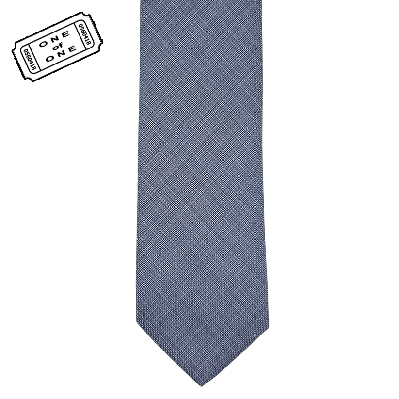 Tie - Denim Blue Wool Blend