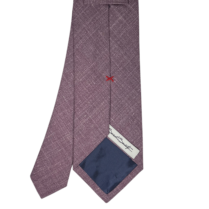 Tie - Heathered Purple Wool Blend