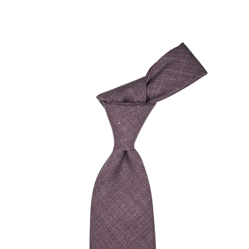Tie - Heathered Purple Wool Blend