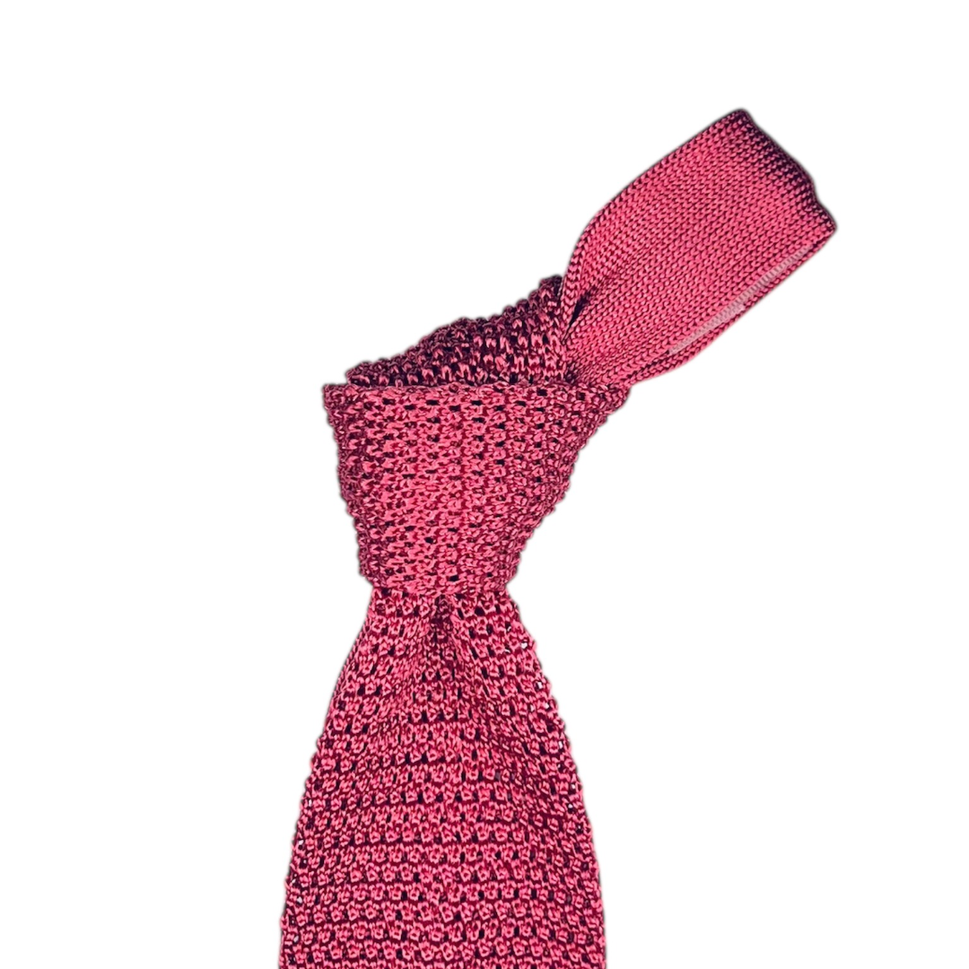 Silk Knit Tie - Dusty Rose