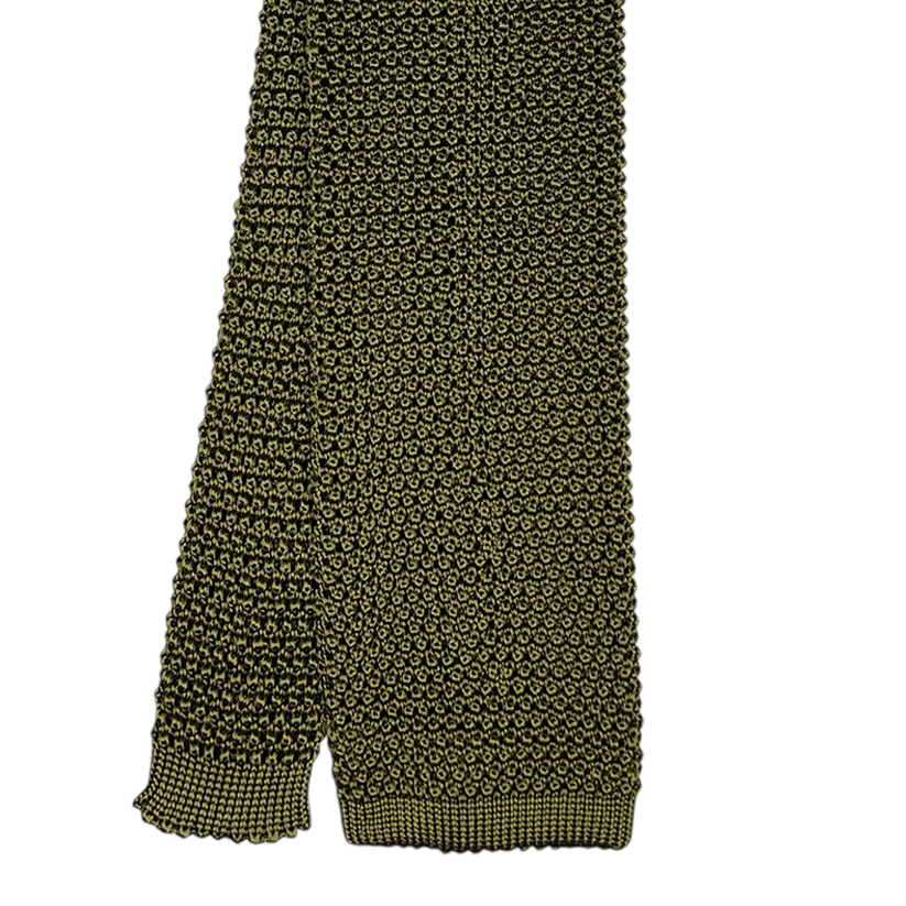 Silk Knit Tie - Army Olive