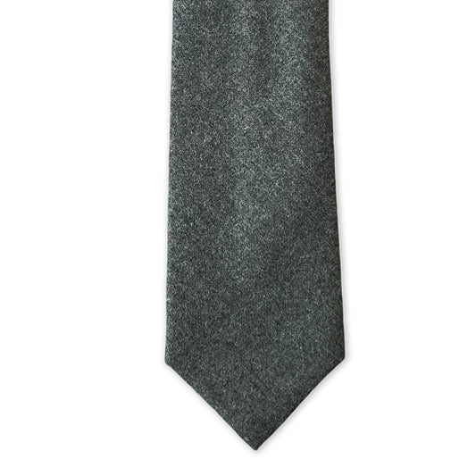 Tie - Mid Gray Wool Flannel