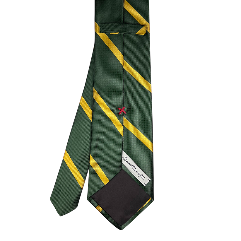 Tie - Green w/ Yellow Stripe