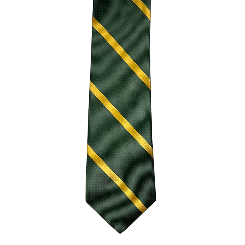 Tie - Green w/ Yellow Stripe