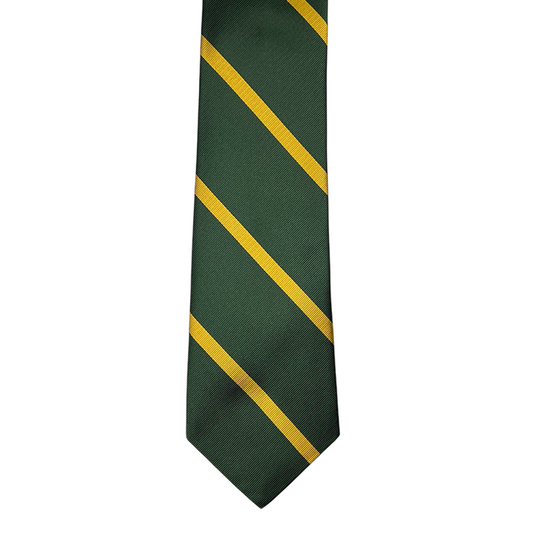 Tie - Green w/ Yellow Stripe
