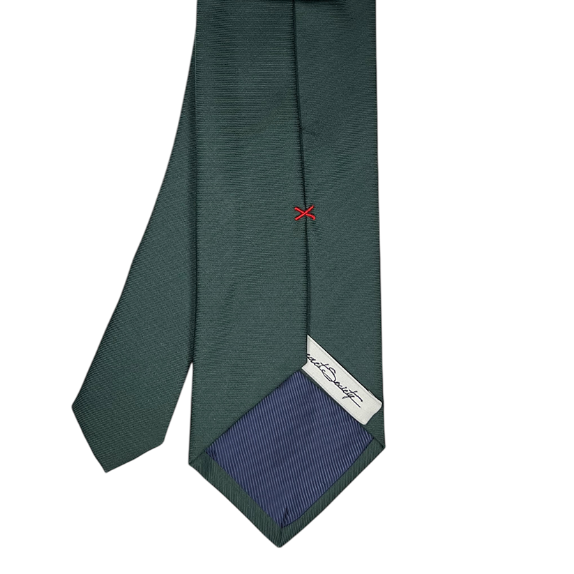 Tie - Hunter Green Plainweave Wool