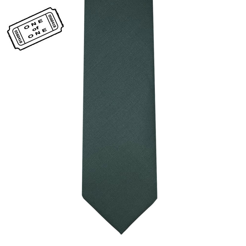 Tie - Hunter Green Plainweave Wool