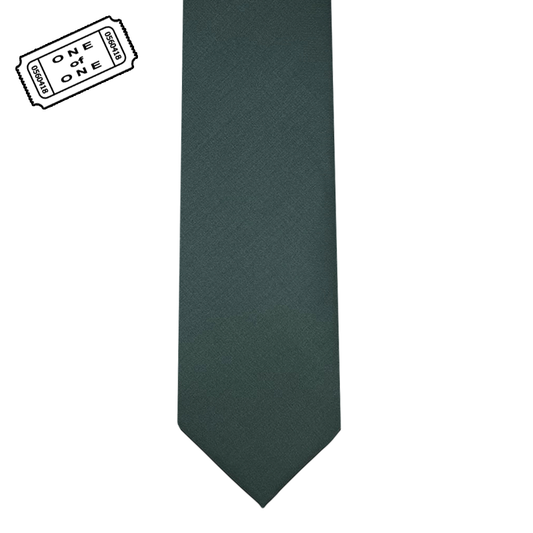 Tie - Hunter Green Plainweave Wool