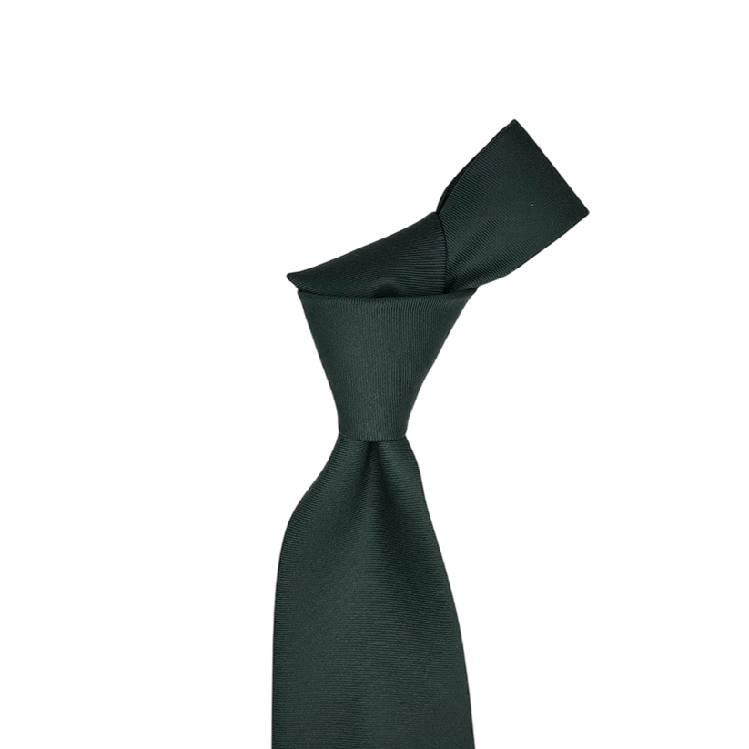 Tie - Hunter Green Plainweave Wool