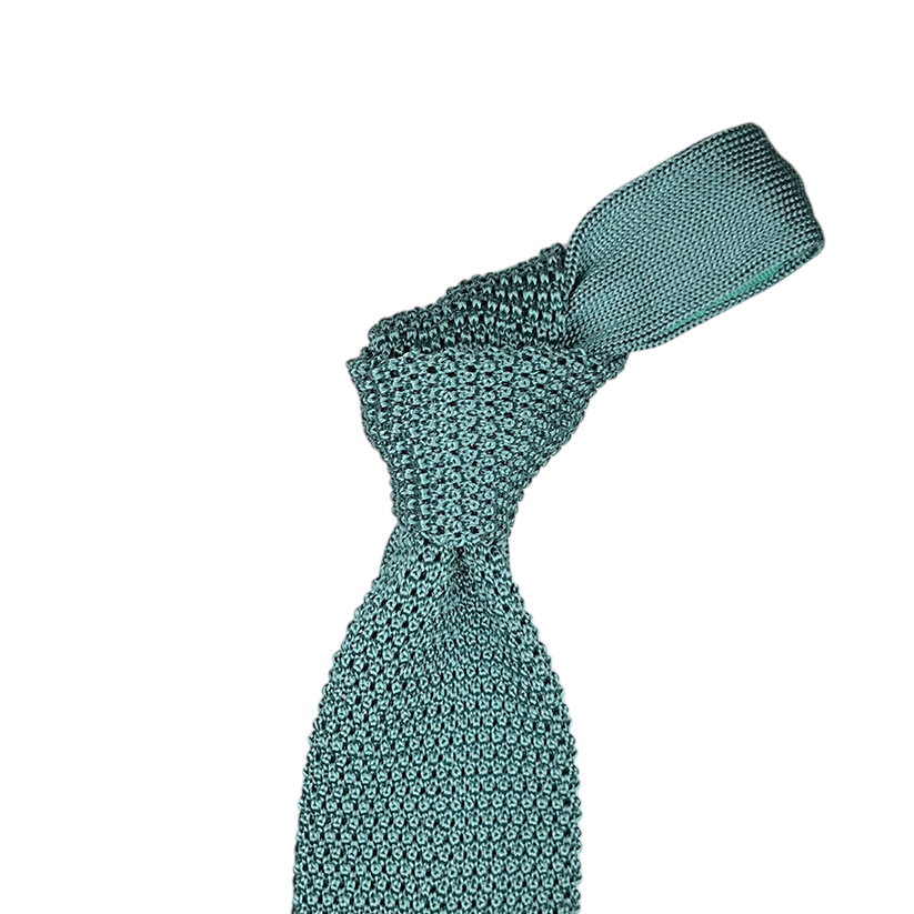 Silk Knit Tie - Verdigris Green