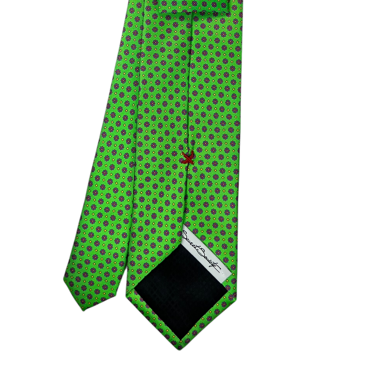 Tie - Lime Green Geometric