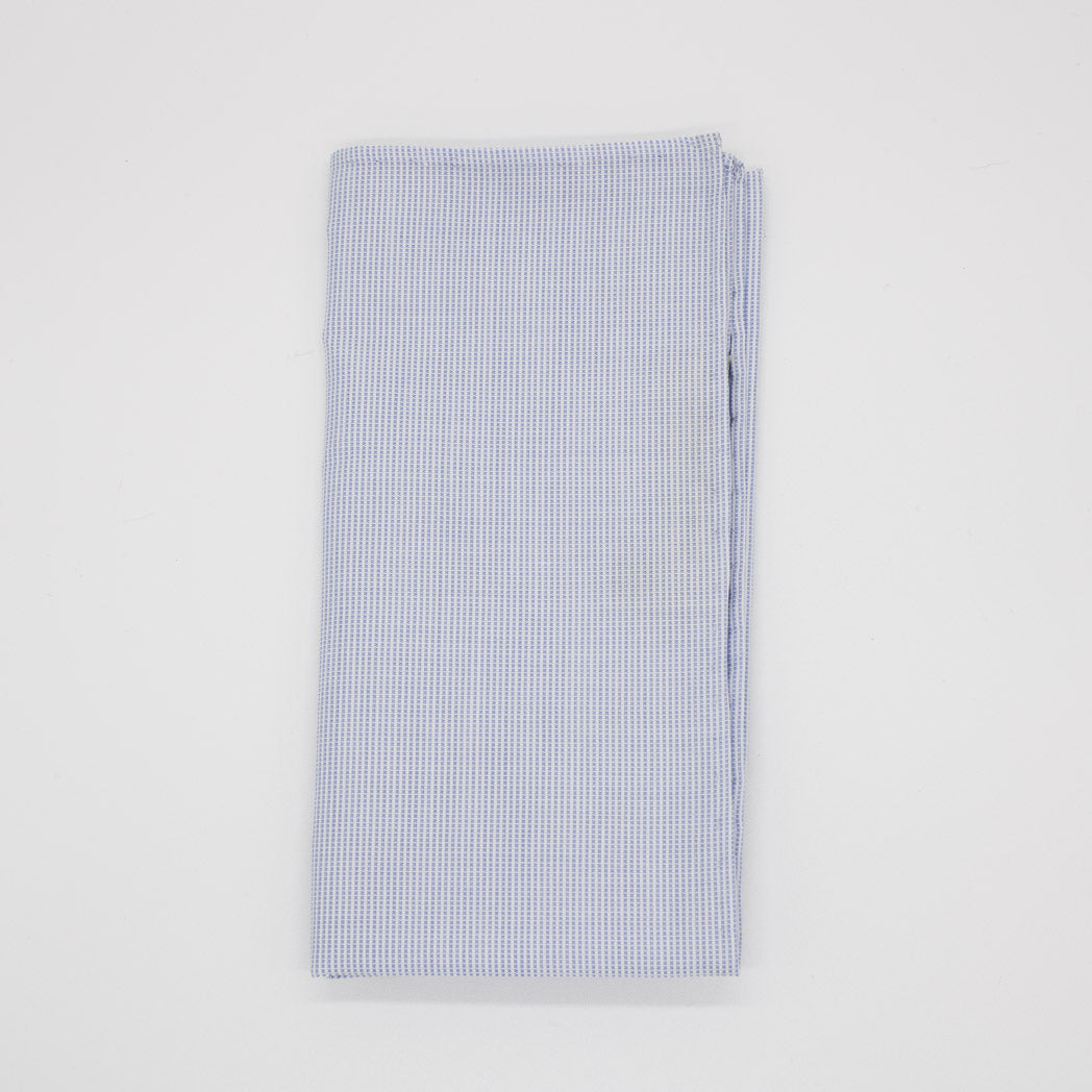 Pocket Square - Light Blue Tic Weave Cotton