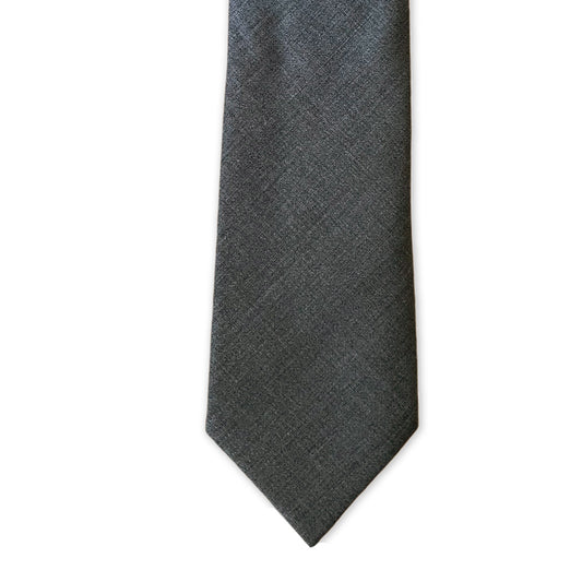 Tie - Gray Wool Plainweave