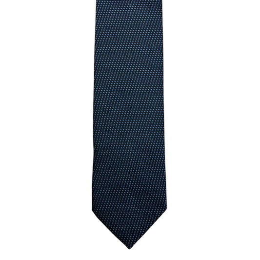 Tie - Navy w/ Sky Dot Jacquard