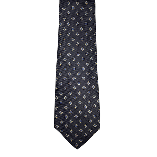 Tie - Dark Navy w/ Small Diamond